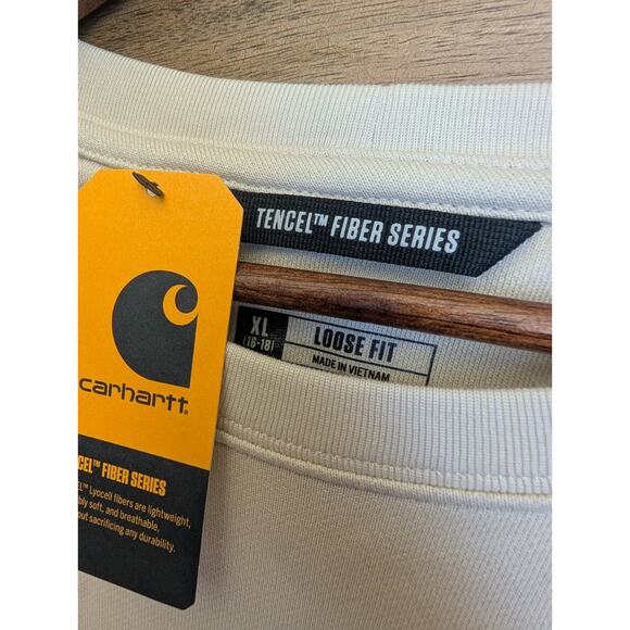Carhartt Sweatshirt Womens XL Oatmeal Tencel Fiber Series Midweight 106890 NWT - Picture 3 of 4